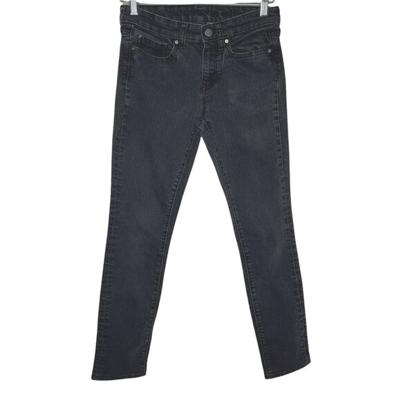 Gap Premium Mid Rise Skinny Black Jeans Women’s 0 25R Stretch Denim - Picture 1 of 12